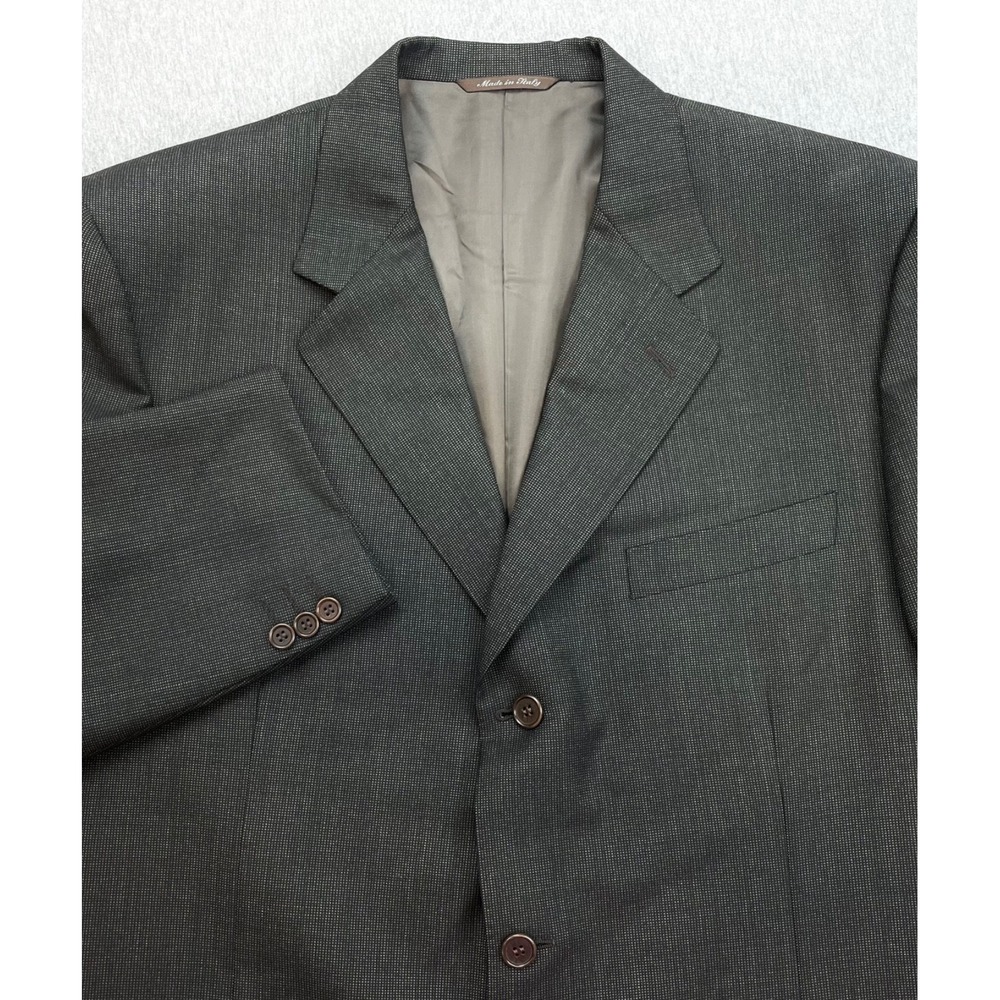 Canali Blazer Mens 46L Birdseye 100% Wool 3-Button Single Breast Made In Italy